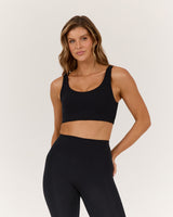 MOTION 360 WRAP BACK BRA - BLACK