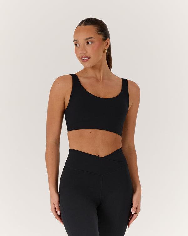 MOTION 360 WRAP BACK BRA - BLACK