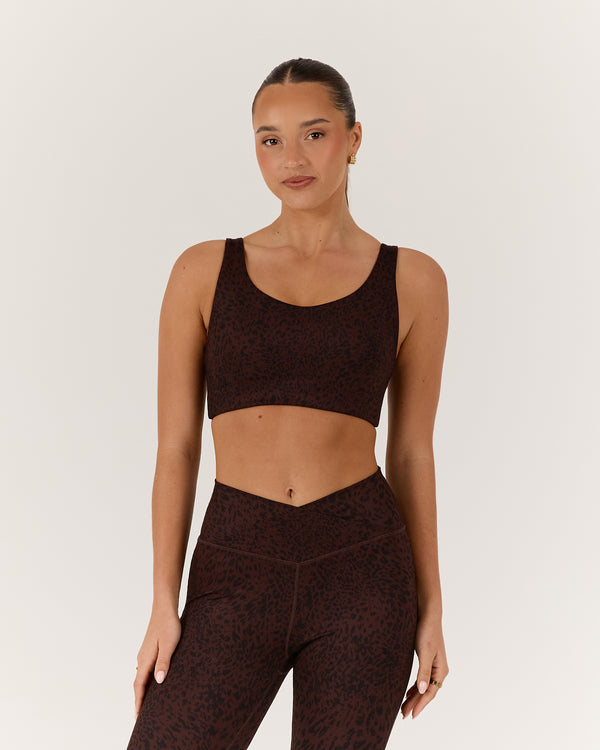 MOTION 360 WRAP BACK BRA - JAVA LEOPARD