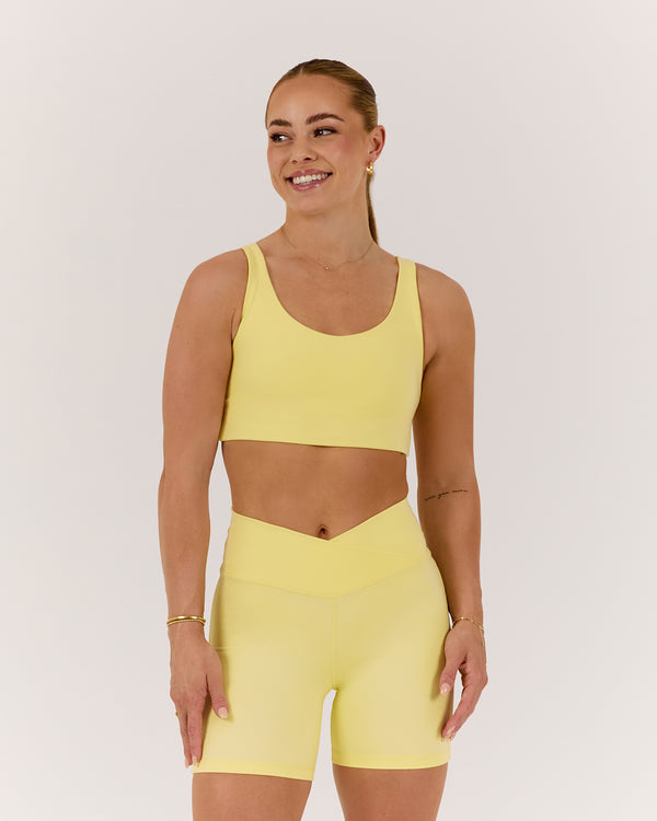 MOTION 360 WRAP BACK BRA - LEMON