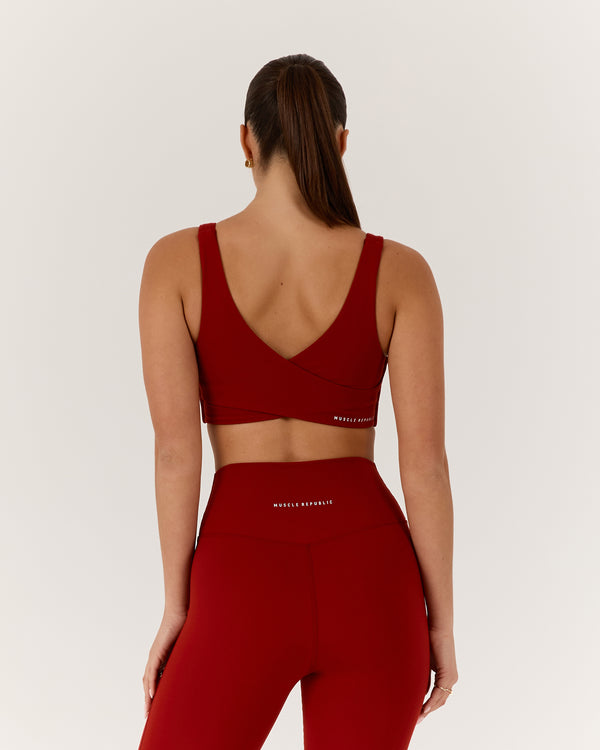 MOTION 360 WRAP BACK BRA - SCARLET