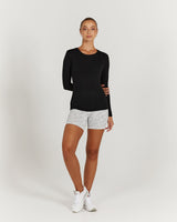 MYLA FITTED LONG SLEEVE - BLACK