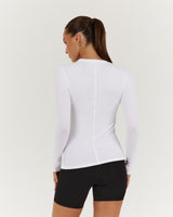 MYLA FITTED LONG SLEEVE - WHITE