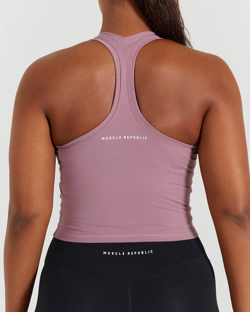 LUXE MIDRIFF TANK - PURPLE