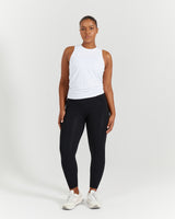 LUXE TIE BACK TANK - WHITE