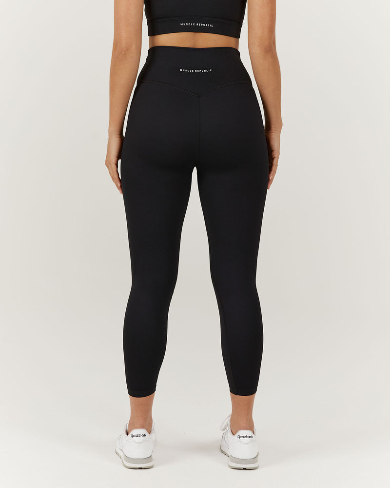 BALANCE LEGGINGS 7 8 BLACK MUSCLE REPUBLIC