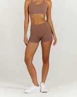 LUXE MINI SHORTS - MOCHA
