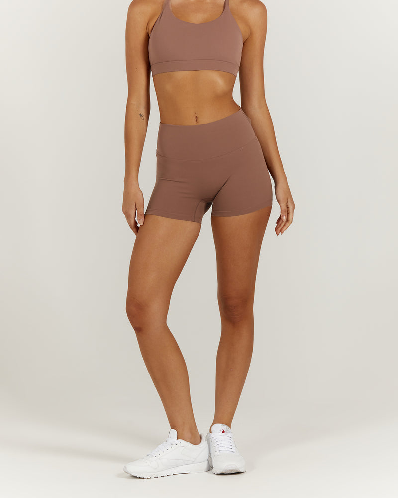 LUXE MINI SHORTS - MOCHA