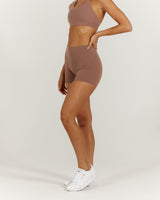 LUXE MINI SHORTS - MOCHA