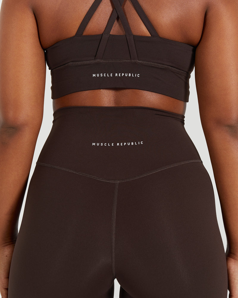 LUXE BIKER SHORTS V2 - DEEP BROWN