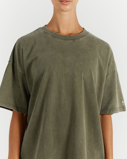 BOYFRIEND TEE - WASHED KHAKI