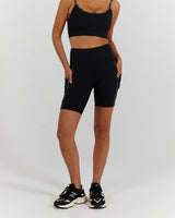 SIDELINE BIKER SHORTS - BLACK