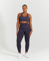 SEAMLESS CROSS OVER BRA - DUSTY PURPLE