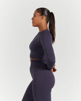 SEAMLESS LONG SLEEVE - DUSTY PURPLE