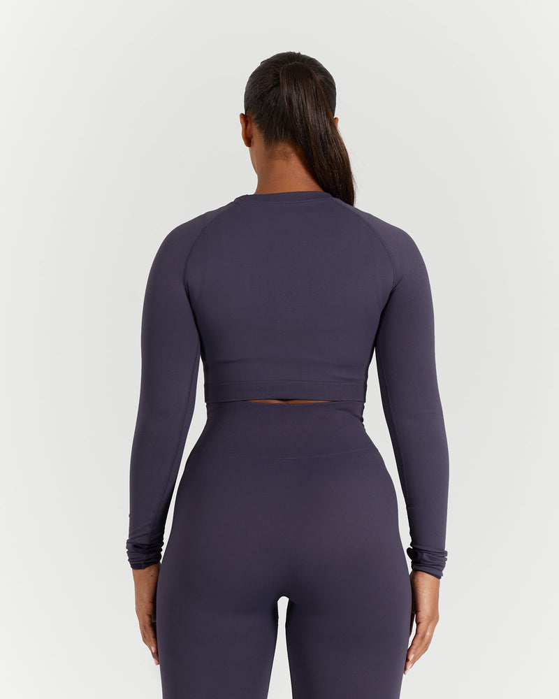SEAMLESS LONG SLEEVE - DUSTY PURPLE
