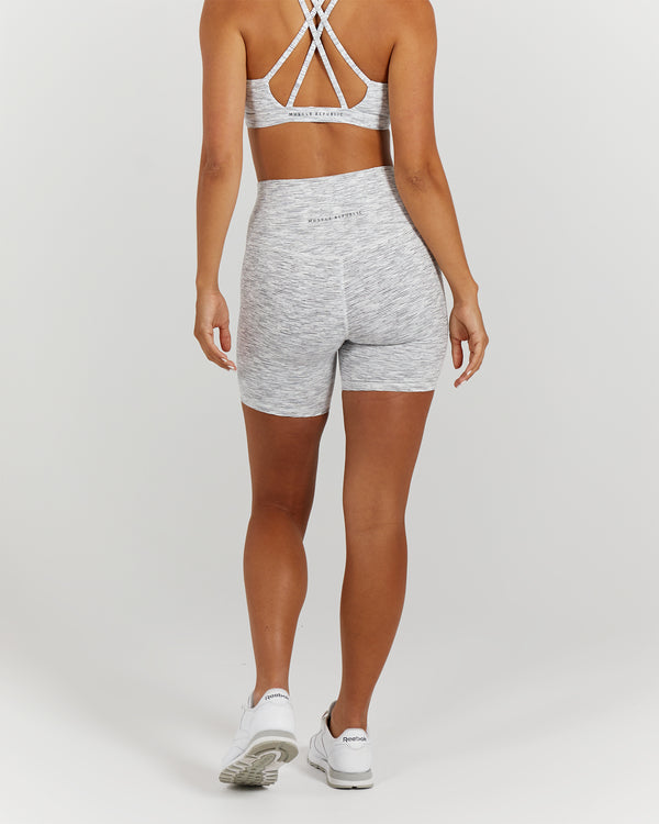 LUXE BIKER SHORTS V2 - ARCTIC GREY