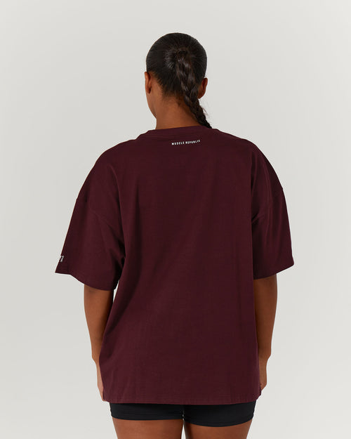 OVERSIZED TEE - PLUM