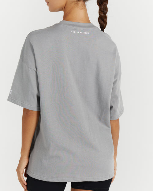 OVERSIZED TEE - COOL GREY