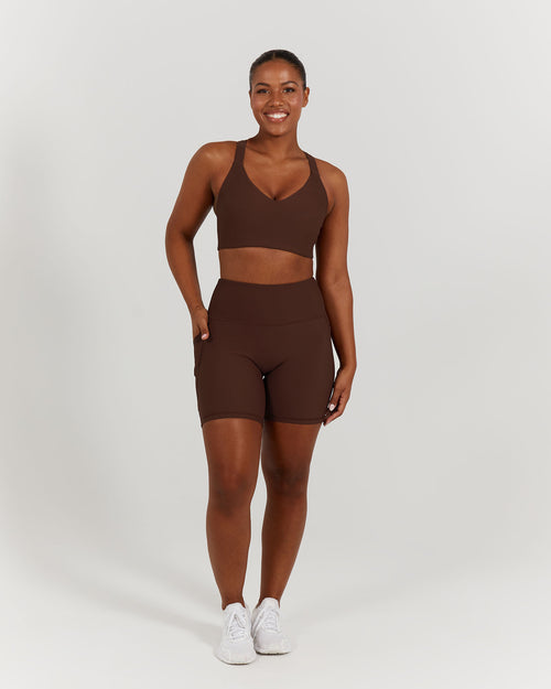 MOVEMENT BIKER SHORTS - BROWN