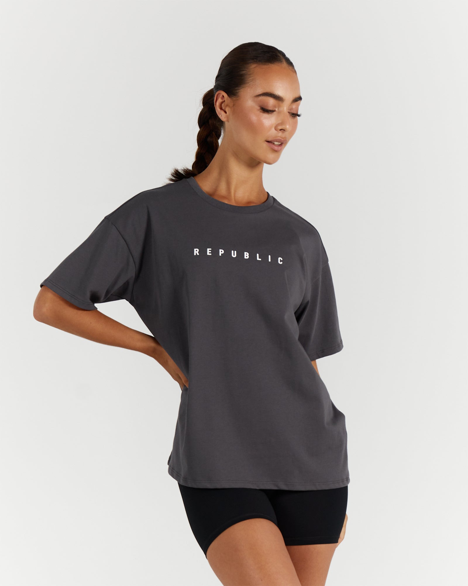 LOOSE TEE - SHADOW – MUSCLE REPUBLIC