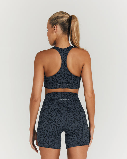 MOTION RACER BACK BRA -STORM LEOPARD