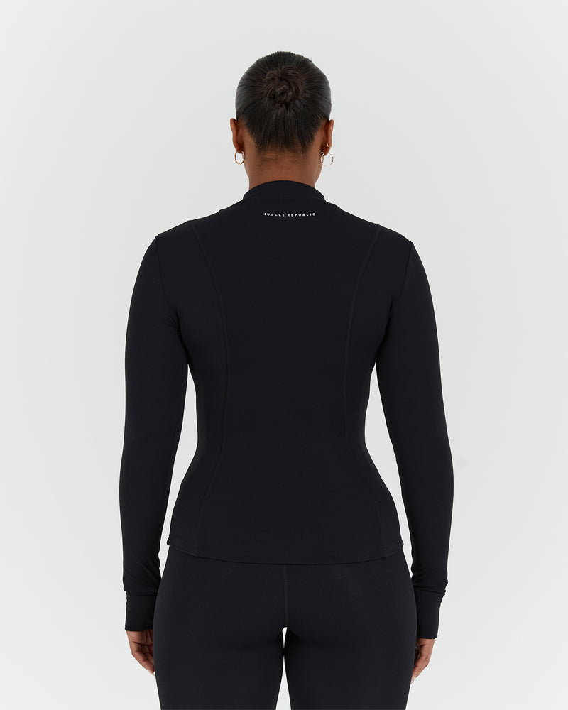Musclebob Jacket SCULPT ZIP UP JACKET - BLACK – MUSCLE REPUBLIC