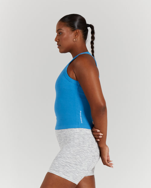 FORM RIBBED TANK TOP - BLUE