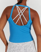 FORM RIBBED TANK TOP - BLUE