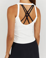 FORM RIBBED TANK TOP - OFF WHITE