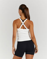 AMPLIFY RIBBED TANK TOP - OFF WHITE