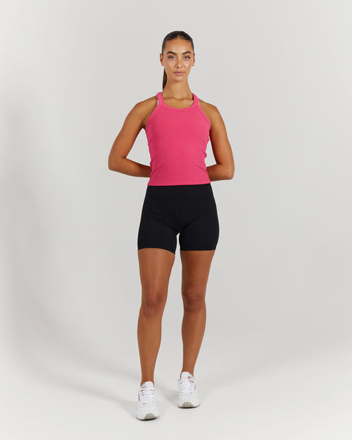 AGILITY RIBBED TANK TOP - HOT PINK