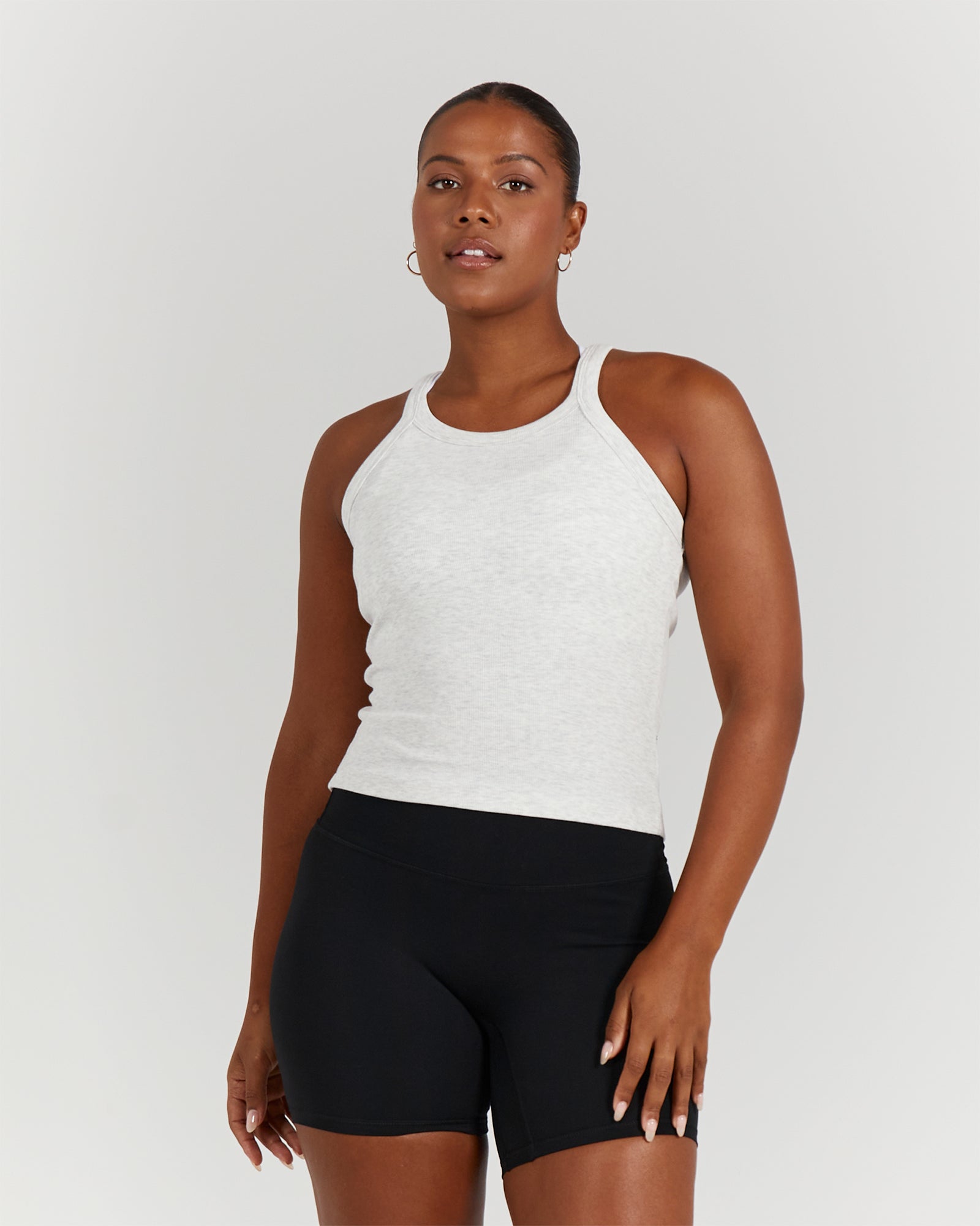 Agility Tank AGILITY RIBBED TANK TOP - SNOW GREY – MUSCLE REPUBLIC