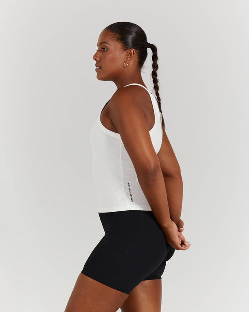 AGILITY RIBBED TANK TOP - OFF WHITE