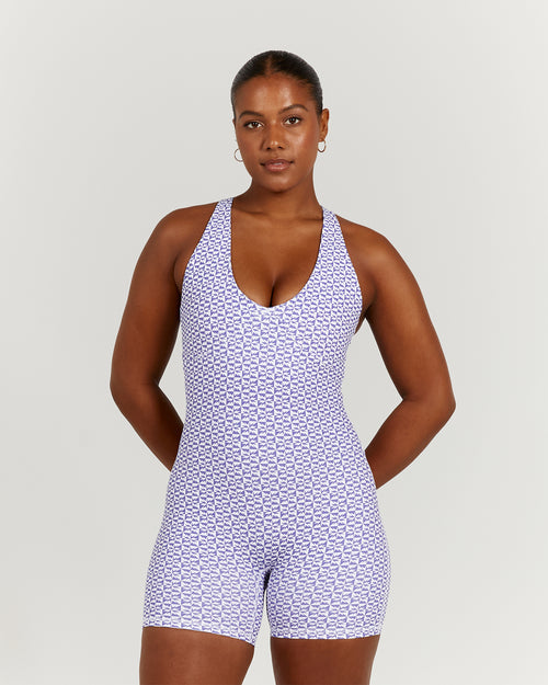 LUXE KIKI BODYSUIT - GEO INDIGO