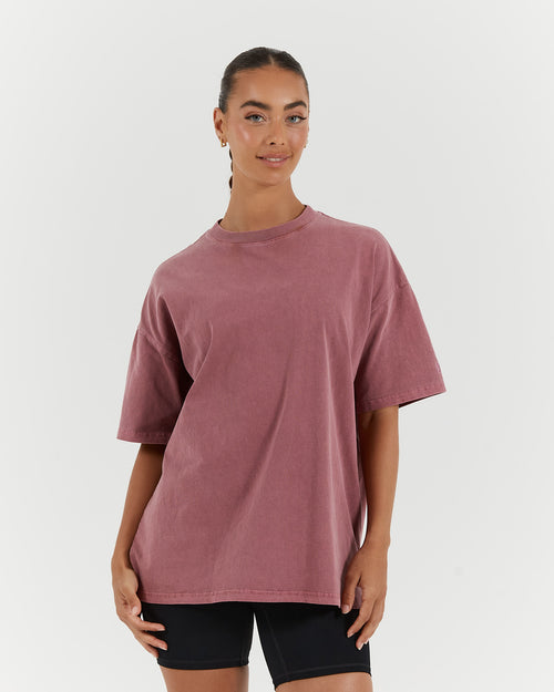 ESSENTIALS TEE - FADED BERRY