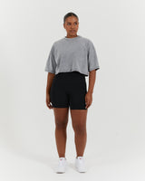 ESSENTIALS CROPPED TEE - FADED BLACK