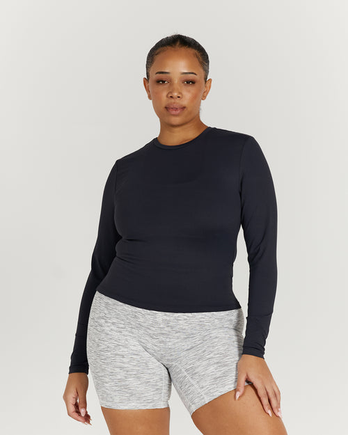 ATHLEISURE LONG SLEEVE TOP - STORM