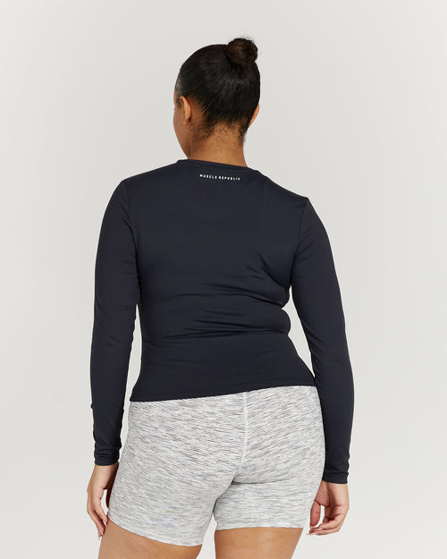 ATHLEISURE LONG SLEEVE TOP - STORM