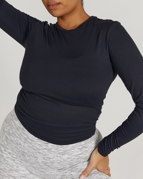 ATHLEISURE LONG SLEEVE TOP - STORM