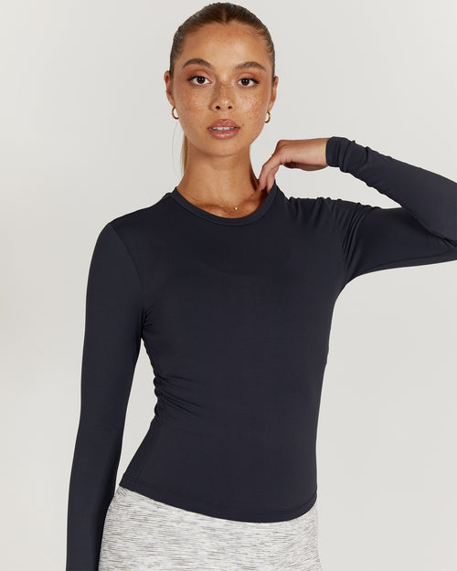 ATHLEISURE LONG SLEEVE TOP - STORM