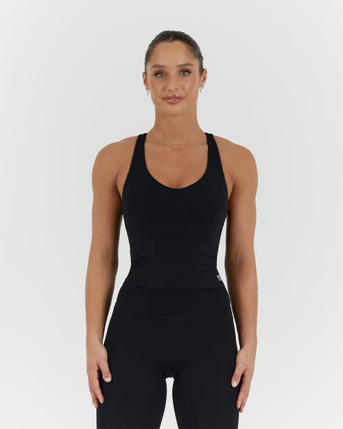 SCULPT RACER TOP - BLACK