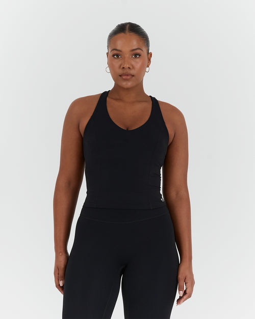 SCULPT RACER TOP - BLACK