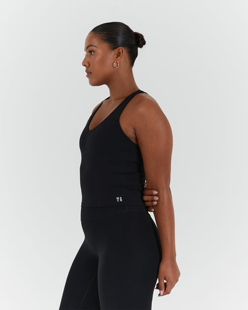 SCULPT RACER TOP - BLACK