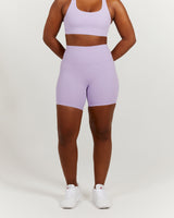 LUXE BIKER SHORTS V2 - LILAC