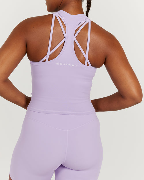 LUXE MIDRIFF TANK - LILAC