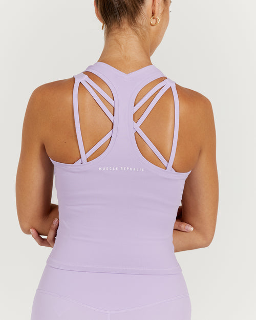 LUXE MIDRIFF TANK - LILAC