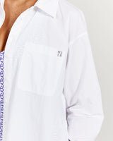OVERSIZED BUTTON UP SHIRT - WHITE