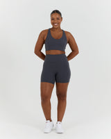 SCULPT BIKER SHORTS - EBONY