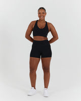 SCULPT MINI SHORTS - BLACK