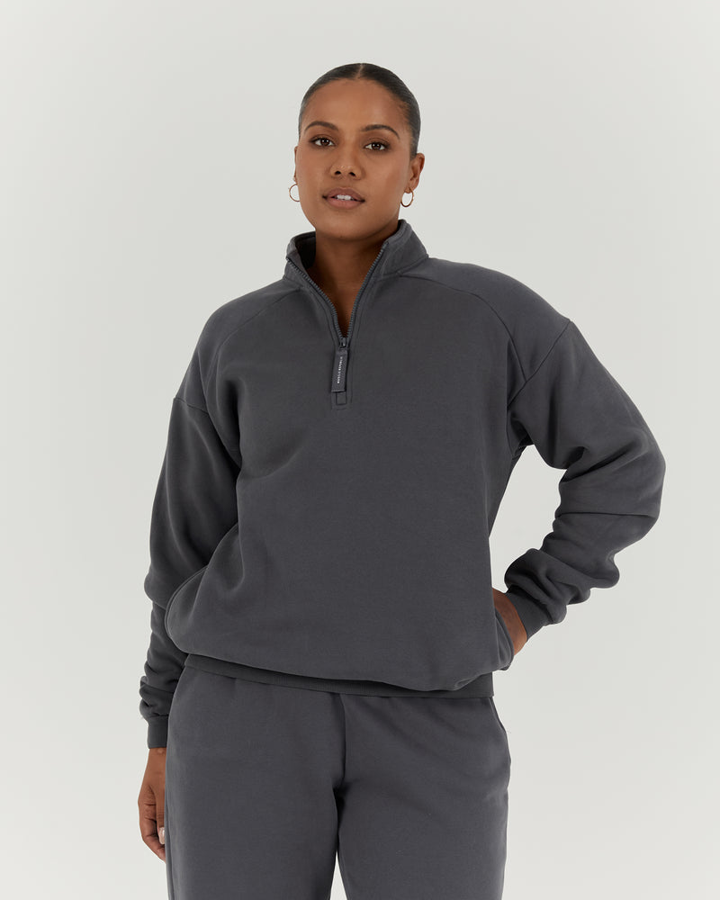 QUARTER ZIP JUMPER - MINERAL